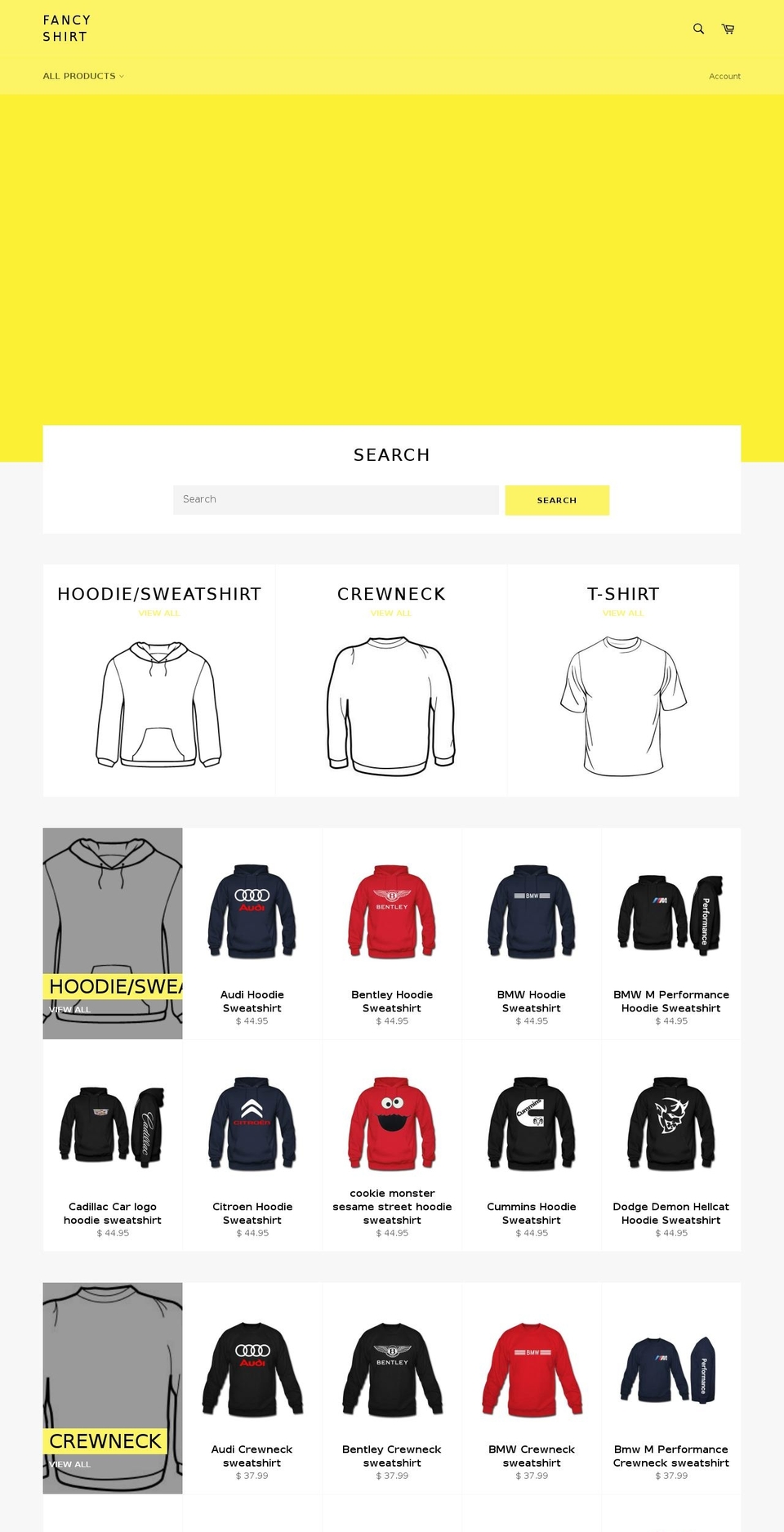 tee-shirtt.com shopify website screenshot