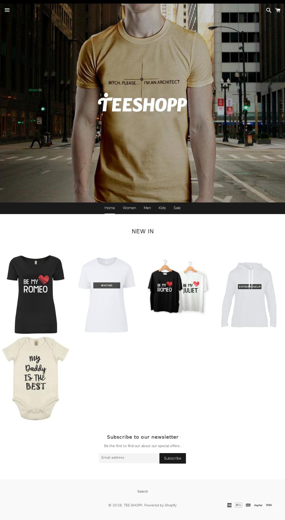 tee-shopp.com — Shopify storefront screenshot