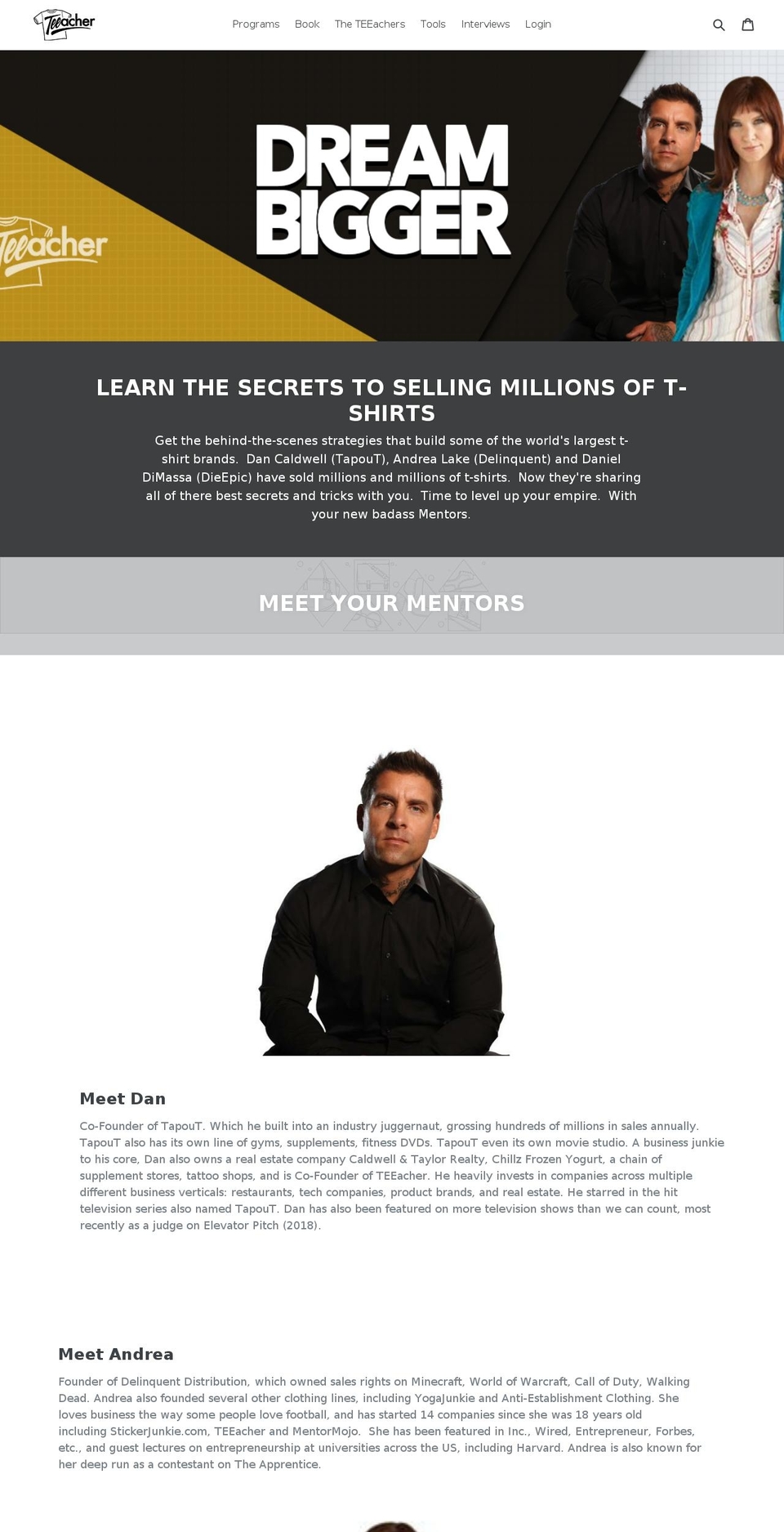 teeacher.com shopify website screenshot