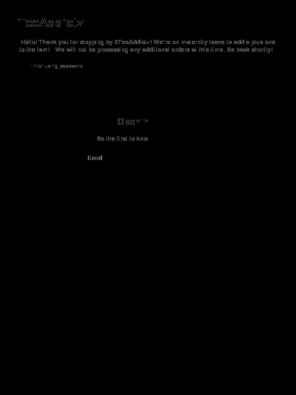 teeaddictz.com shopify website screenshot