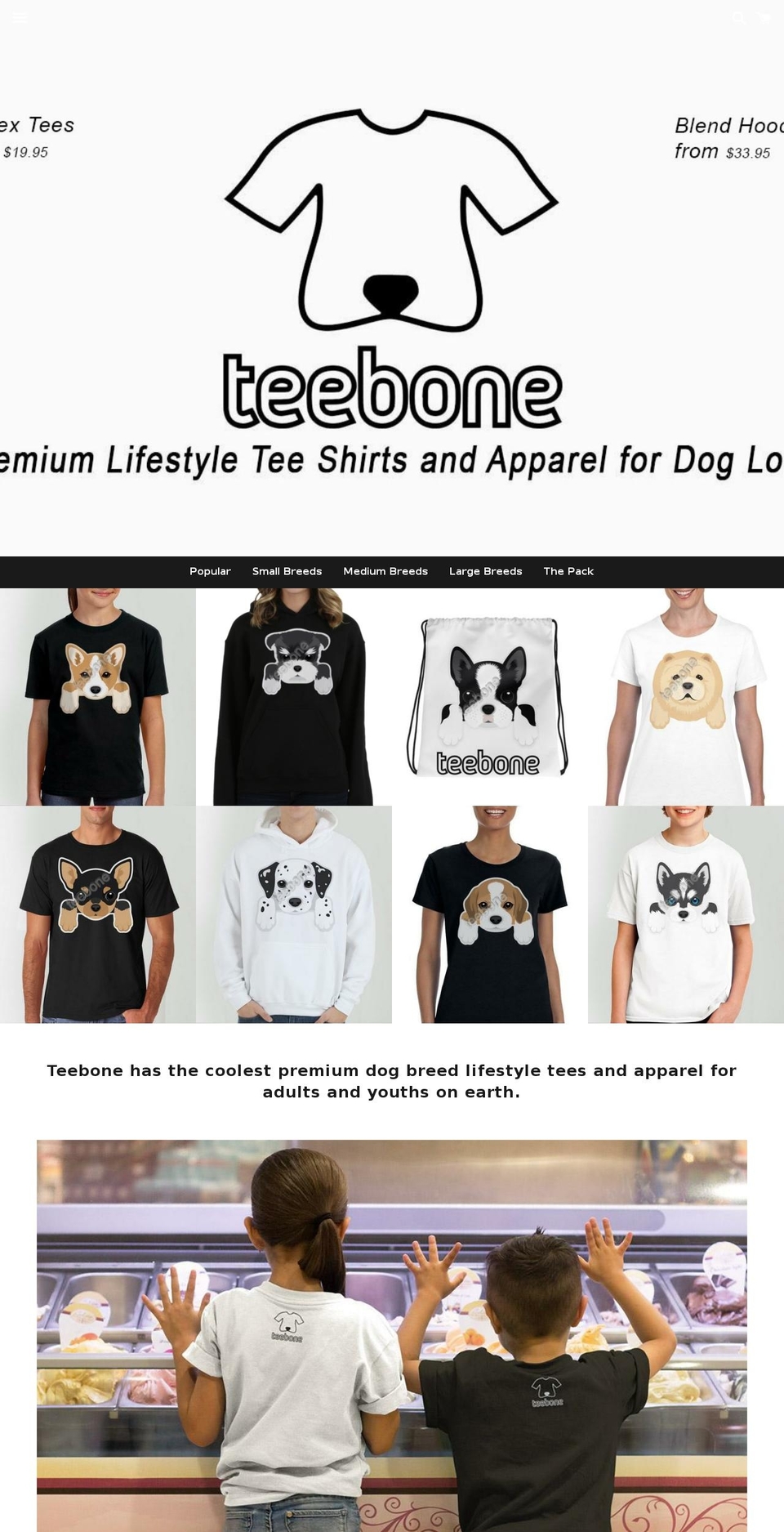 teebone.net shopify website screenshot