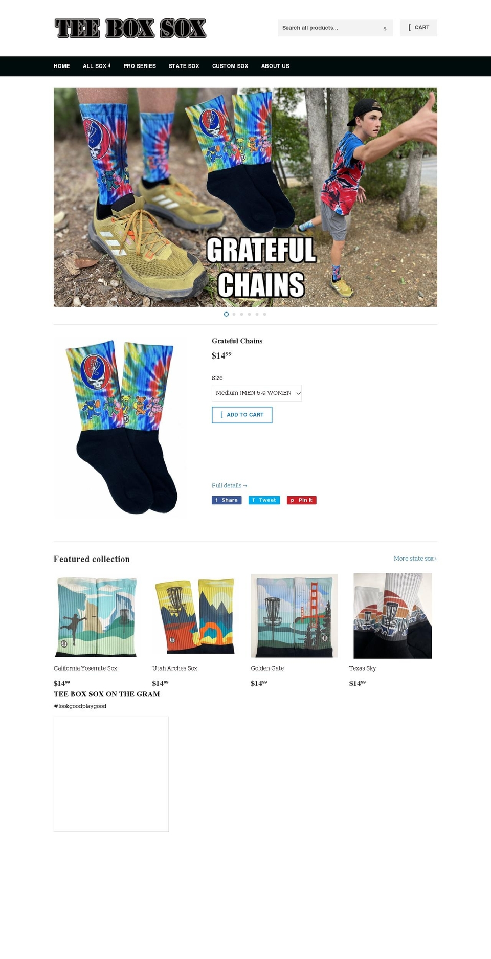 teeboxsox.com shopify website screenshot