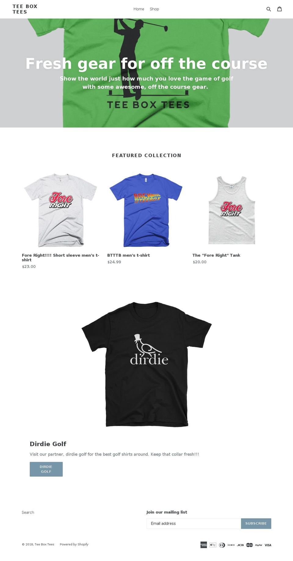 teeboxtees.com — Shopify storefront screenshot