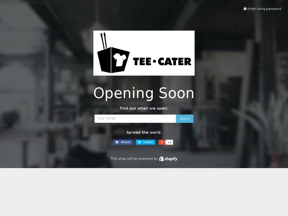 teecater.com shopify website screenshot