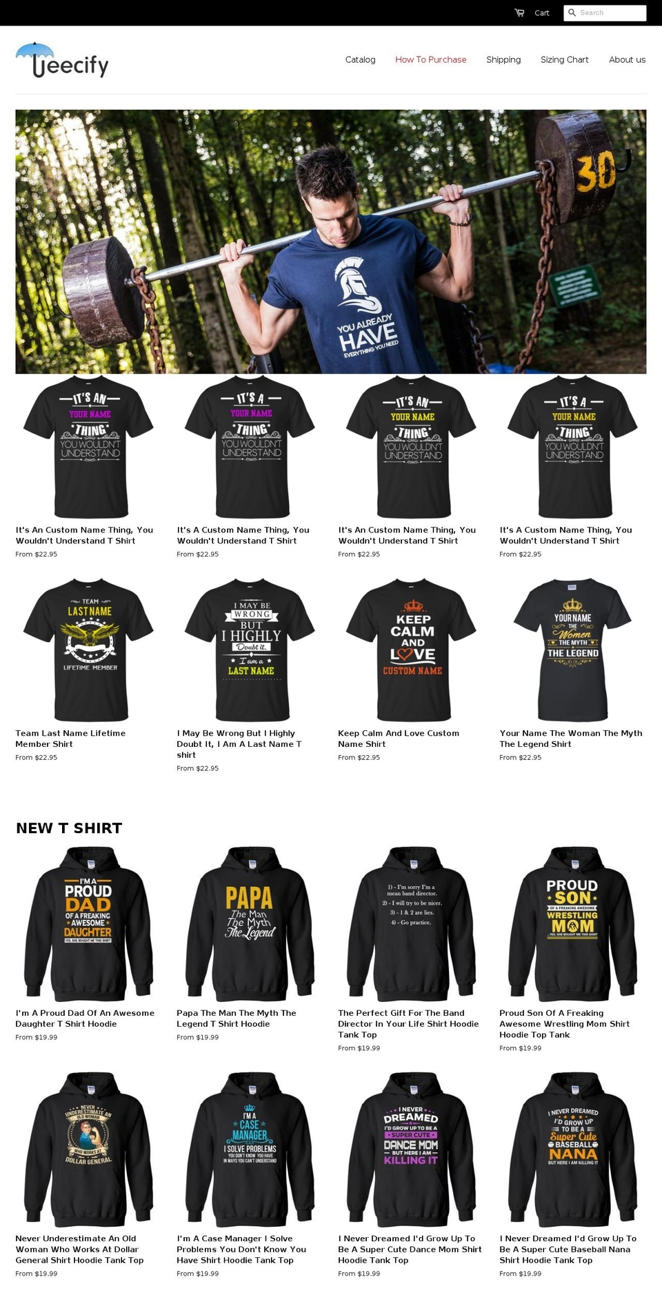 teecify.net shopify website screenshot