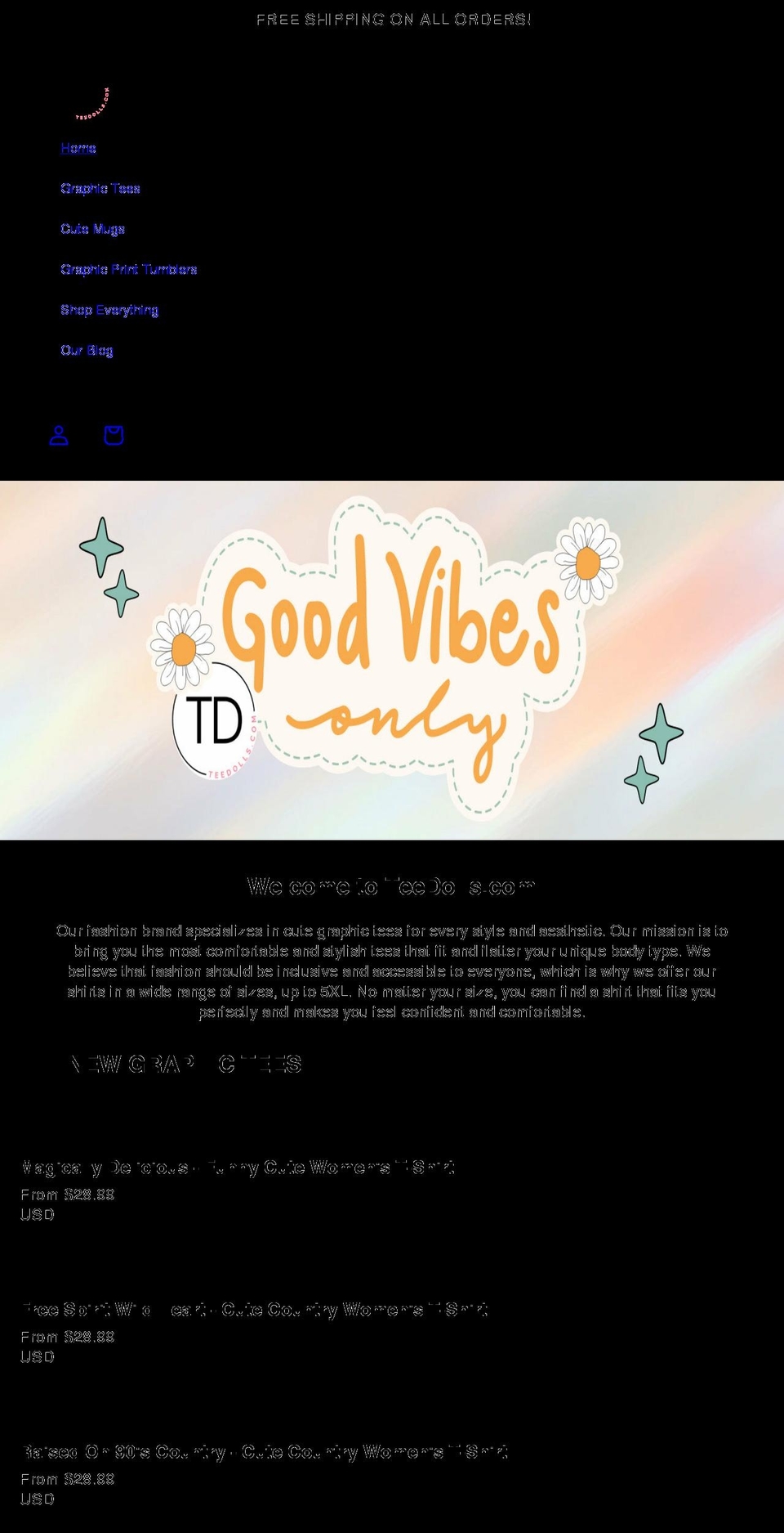 teedolls.com shopify website screenshot