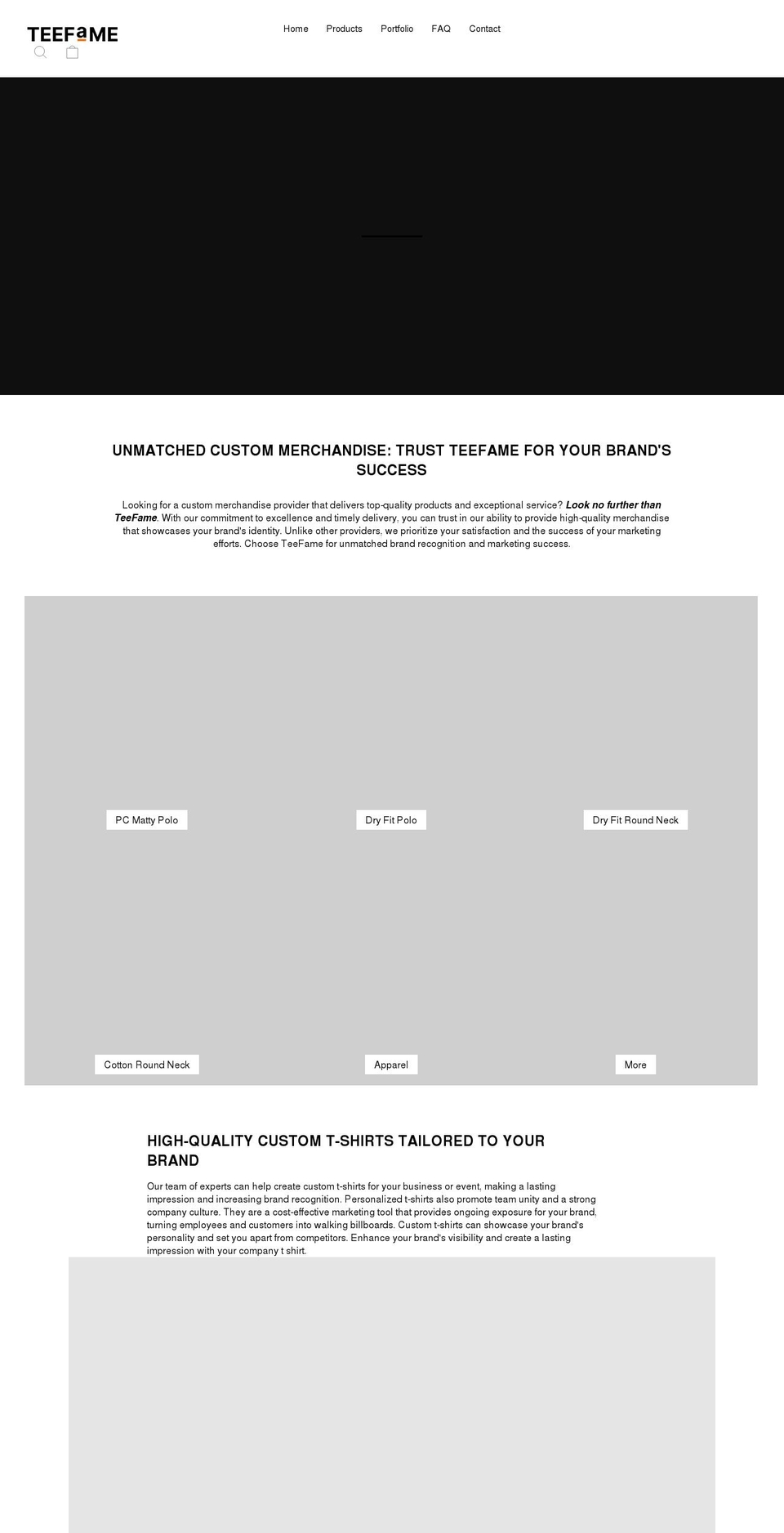 teefame.com shopify website screenshot