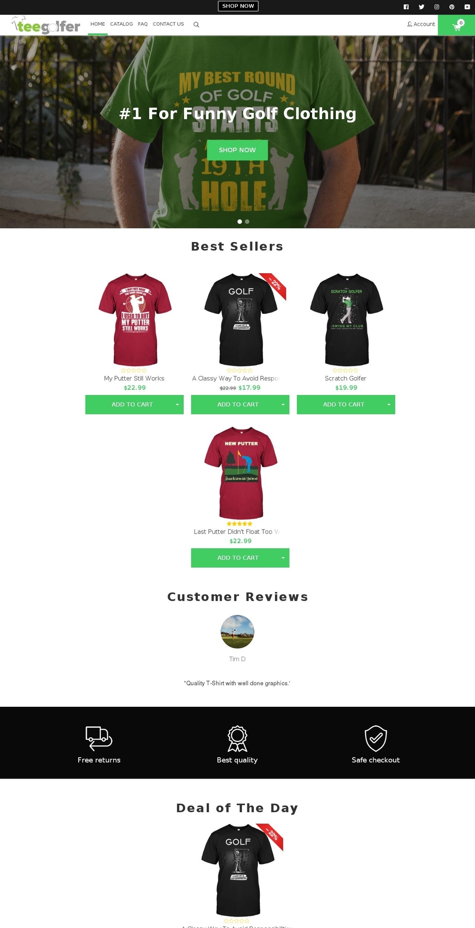 konversion-theme Shopify theme site example teegolfer.com