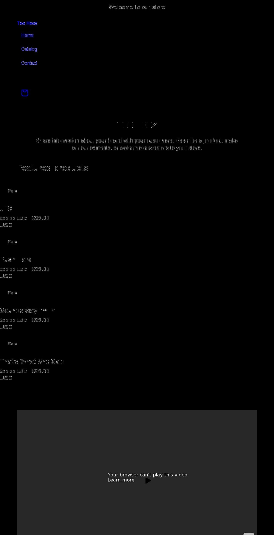 teeheez.com shopify website screenshot