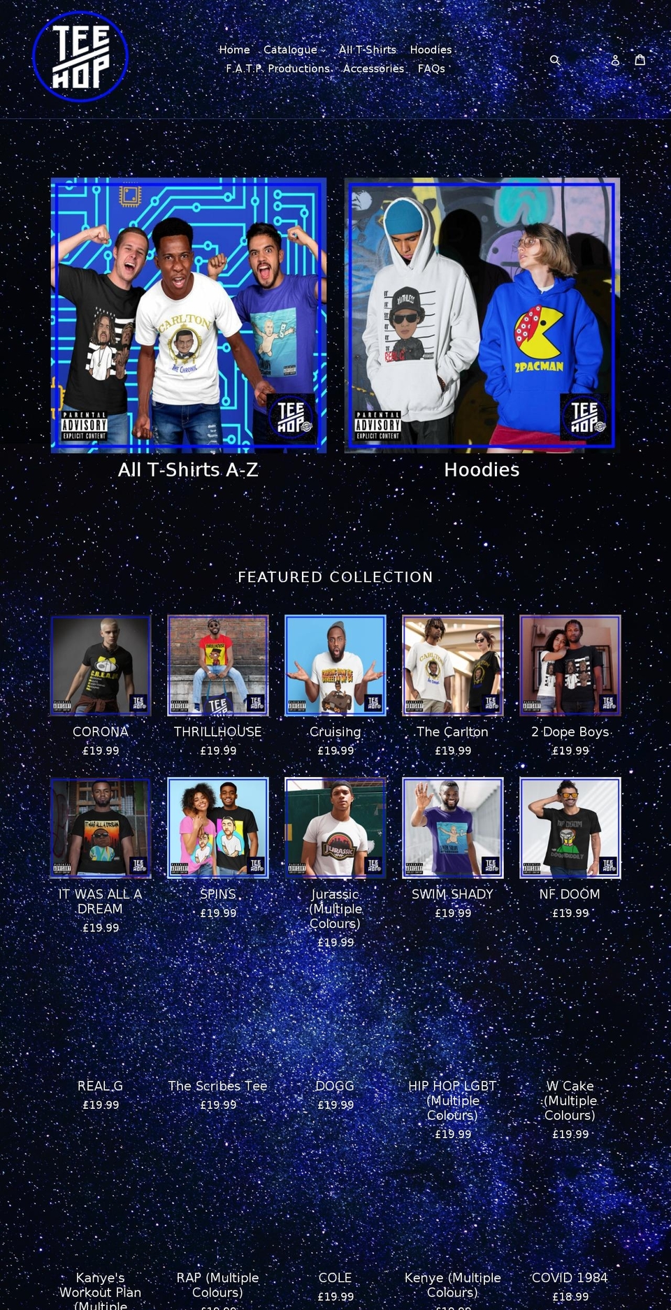 teehop.co.uk shopify website screenshot