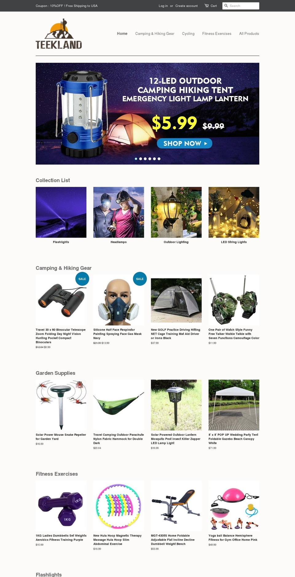 teekland.com — Shopify storefront screenshot