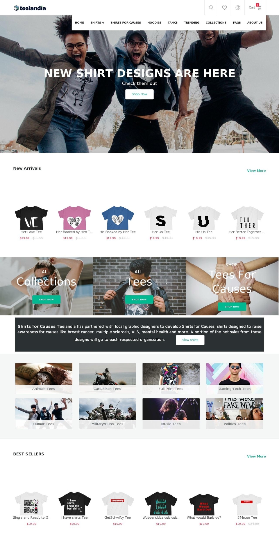 teeperfect-home4 Shopify theme site example teelandia.com