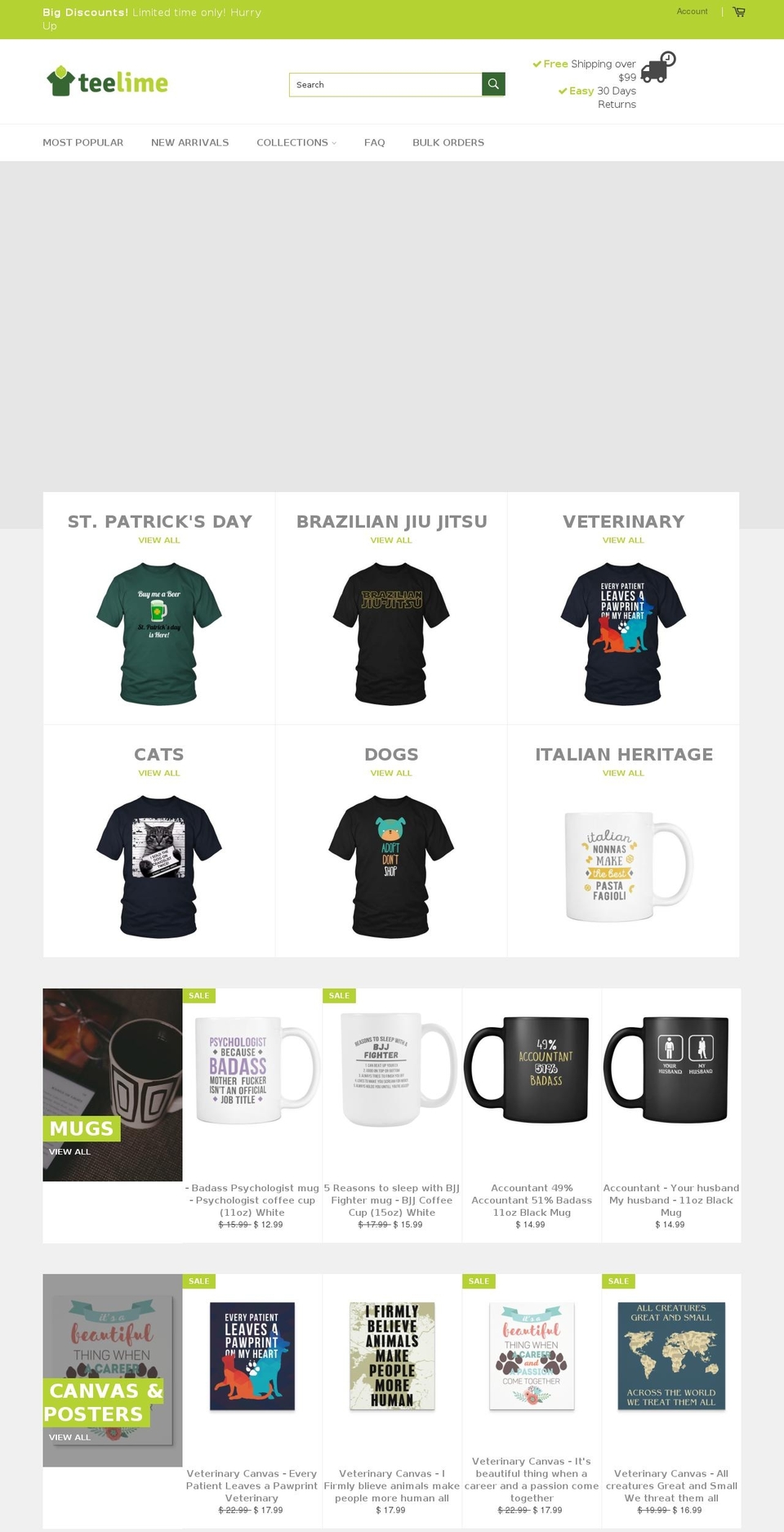 teelime.com shopify website screenshot