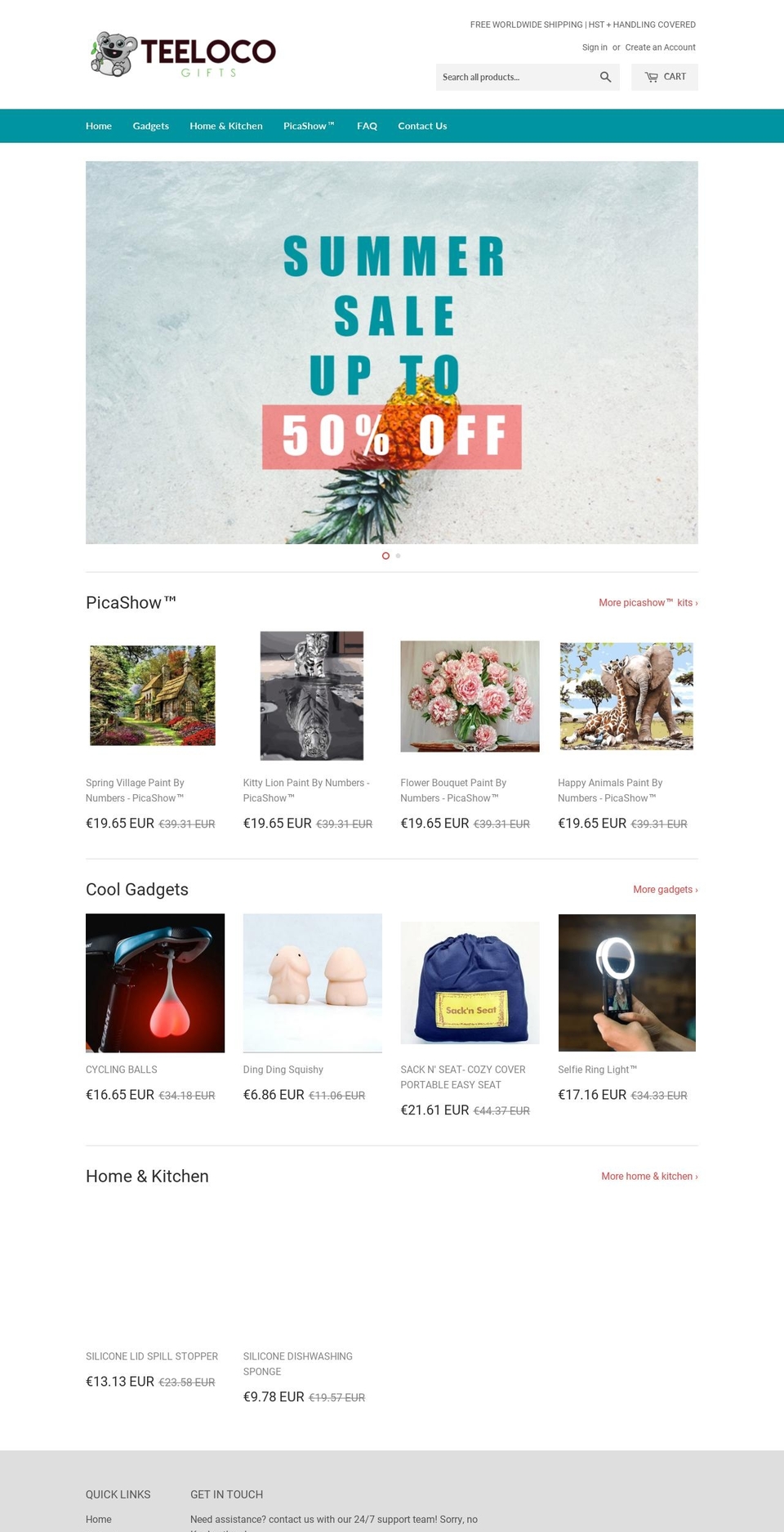 teeloco.com — Shopify storefront screenshot
