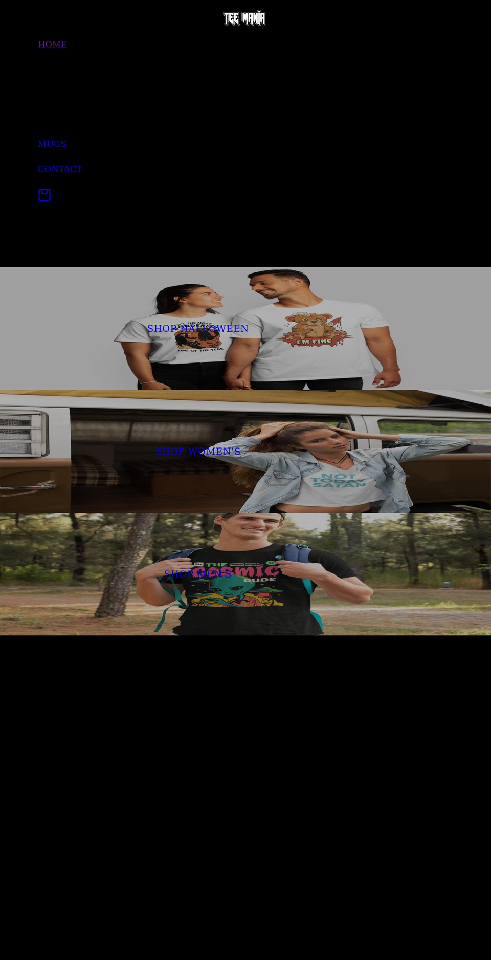 teemania.co shopify website screenshot
