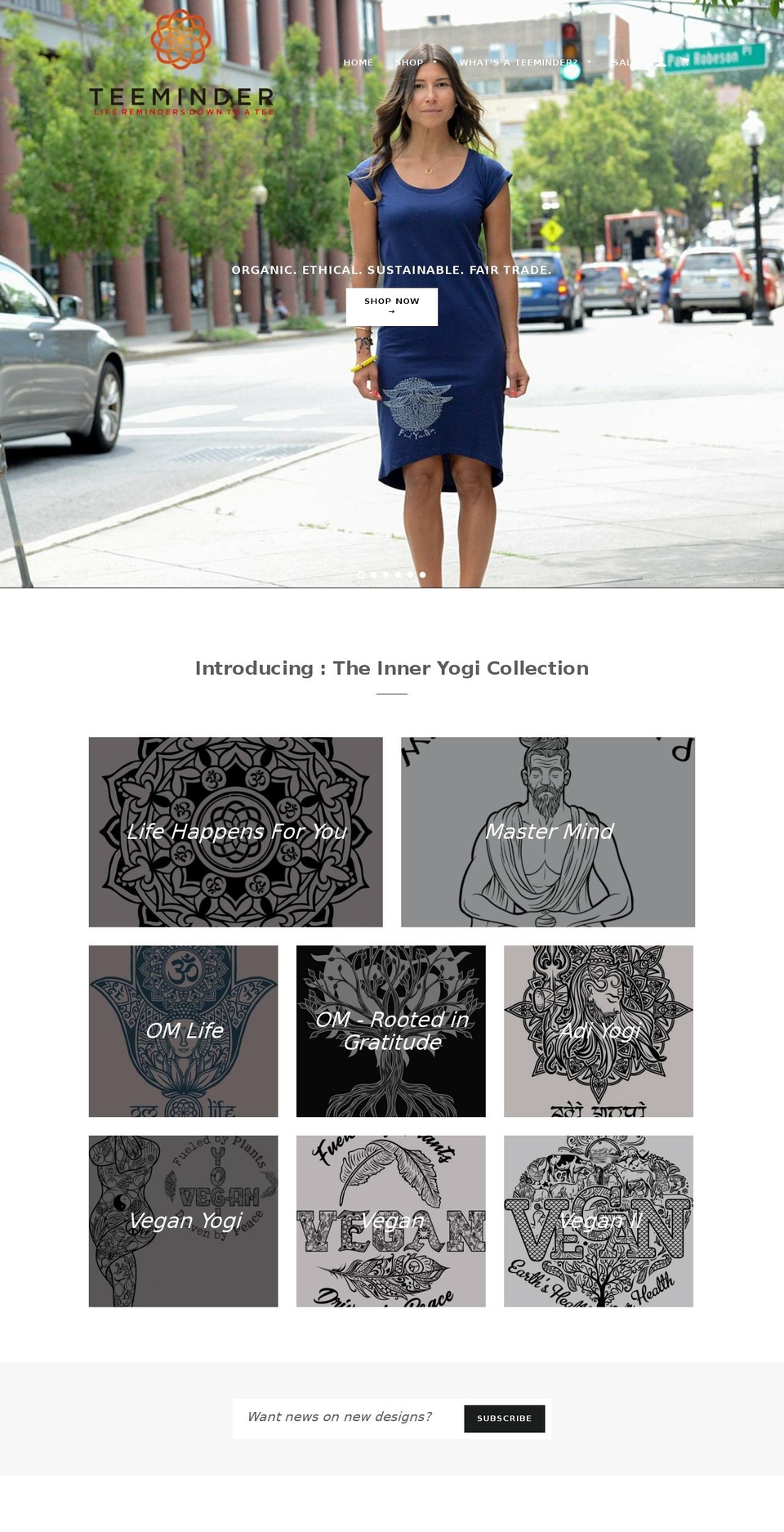 teeminder.org shopify website screenshot