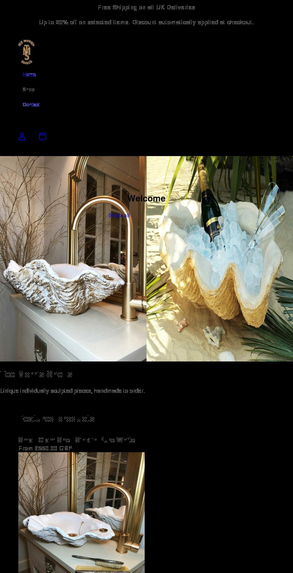 teemorrisshells.com shopify website screenshot