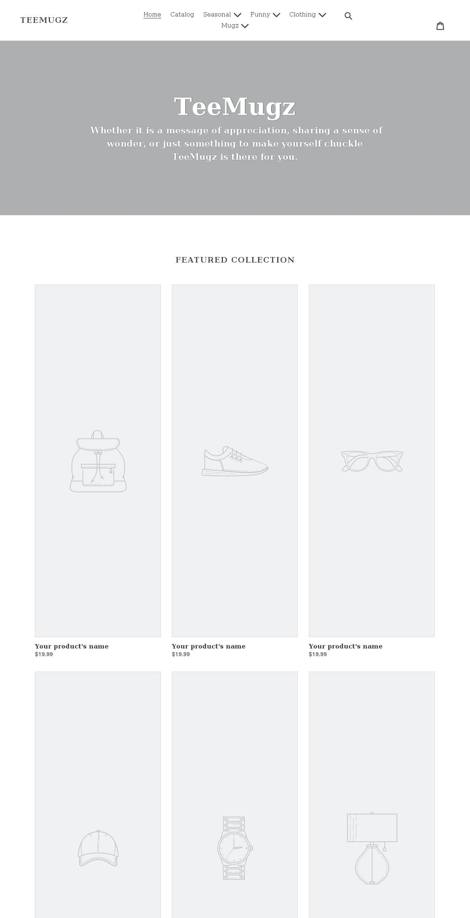 teemugz.com shopify website screenshot