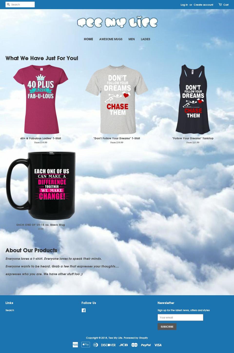 teemylife.com — Shopify storefront screenshot