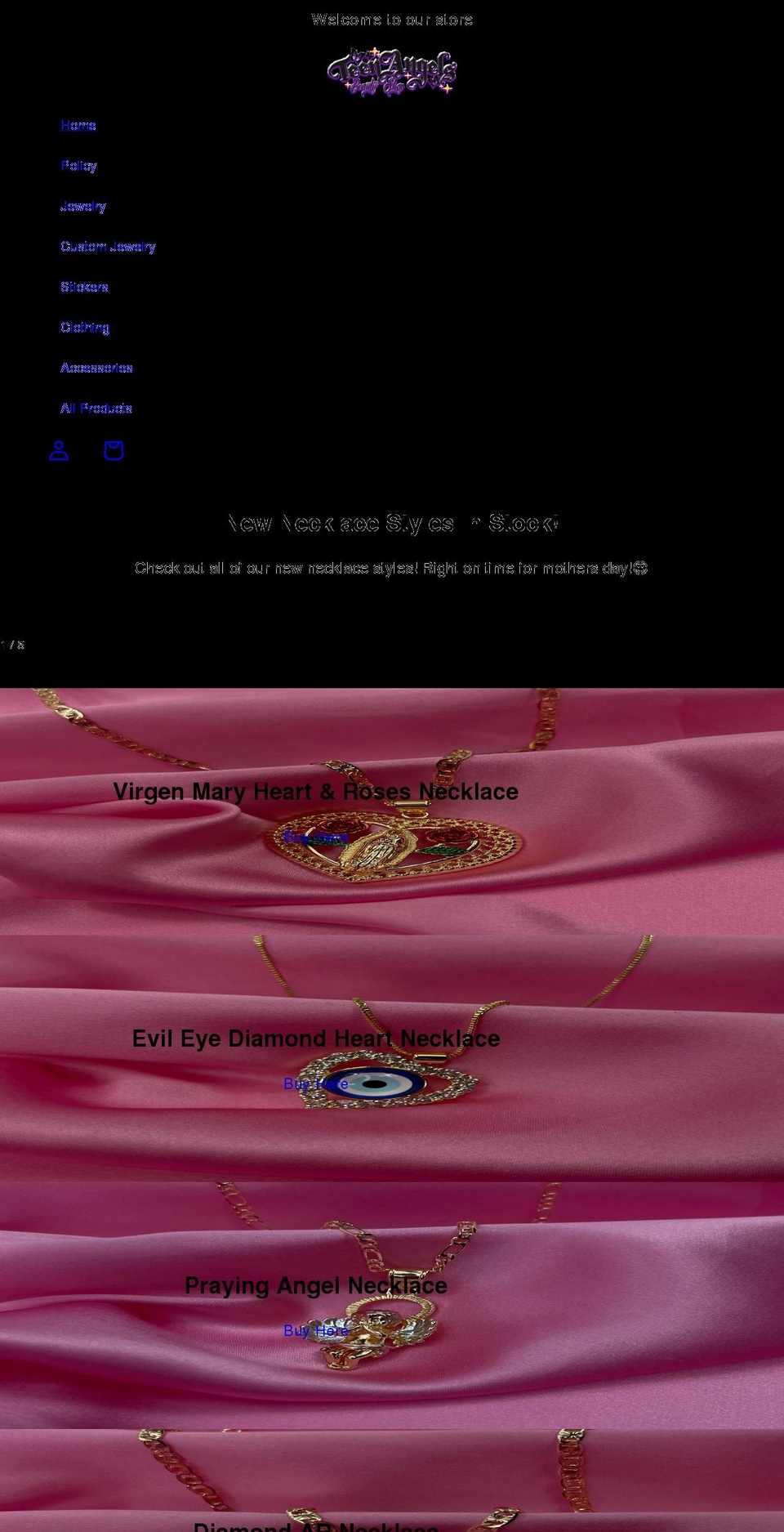 teenangelsbeautyshop.com shopify website screenshot