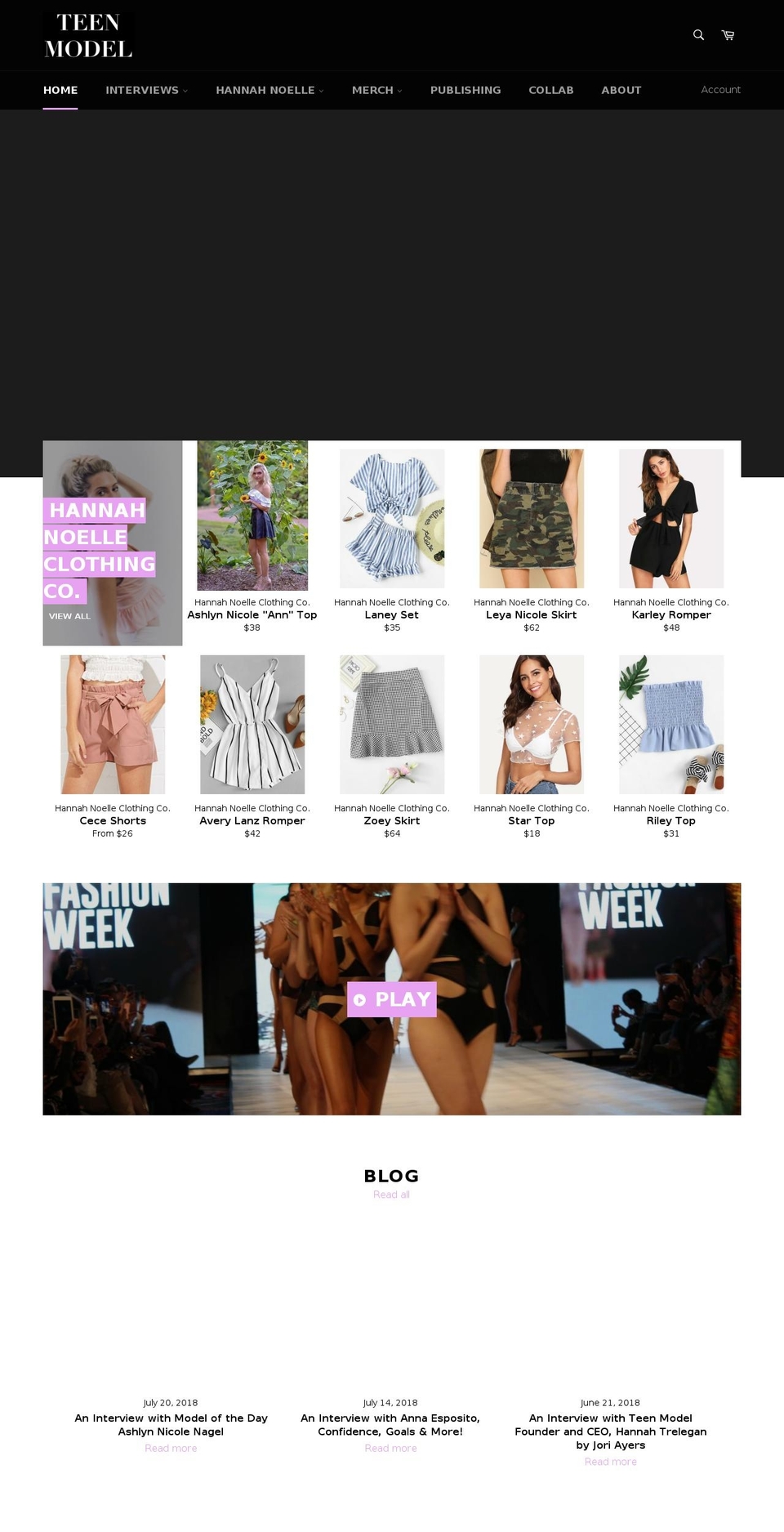 teenmod.com — Shopify storefront screenshot