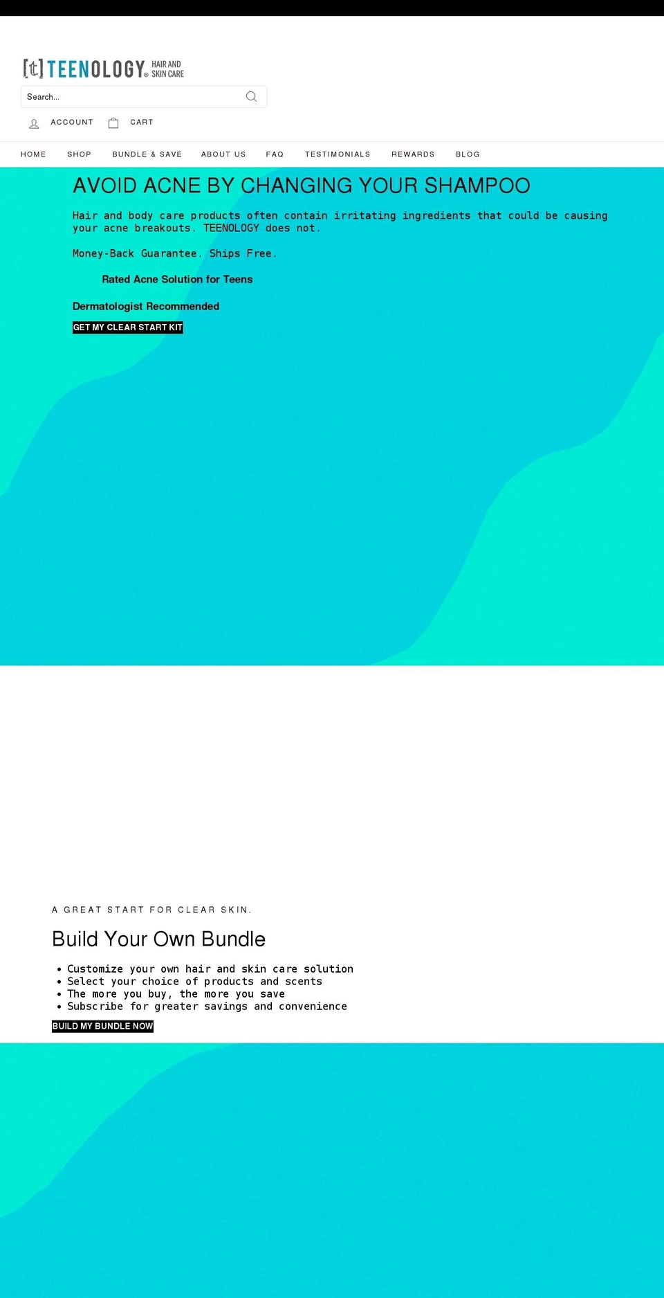 teenology.com shopify website screenshot