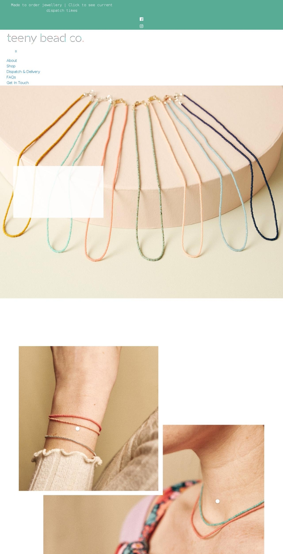 teenybead.co shopify website screenshot