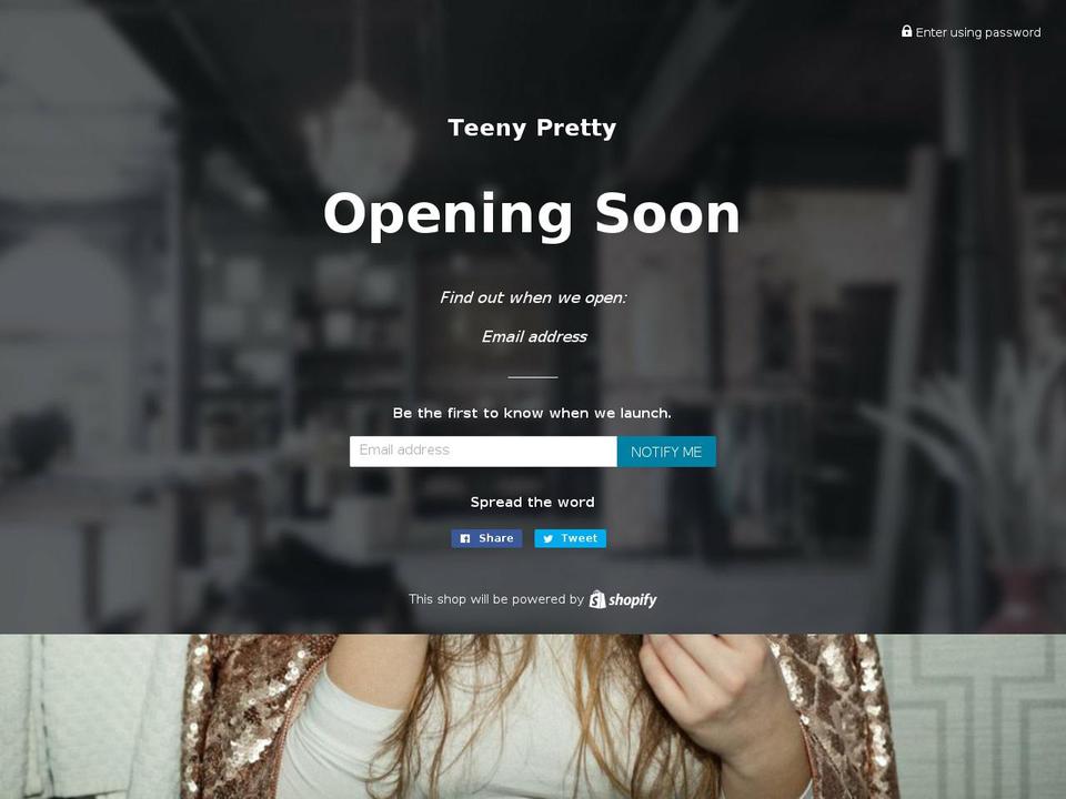 teenypretty.com — Shopify storefront screenshot