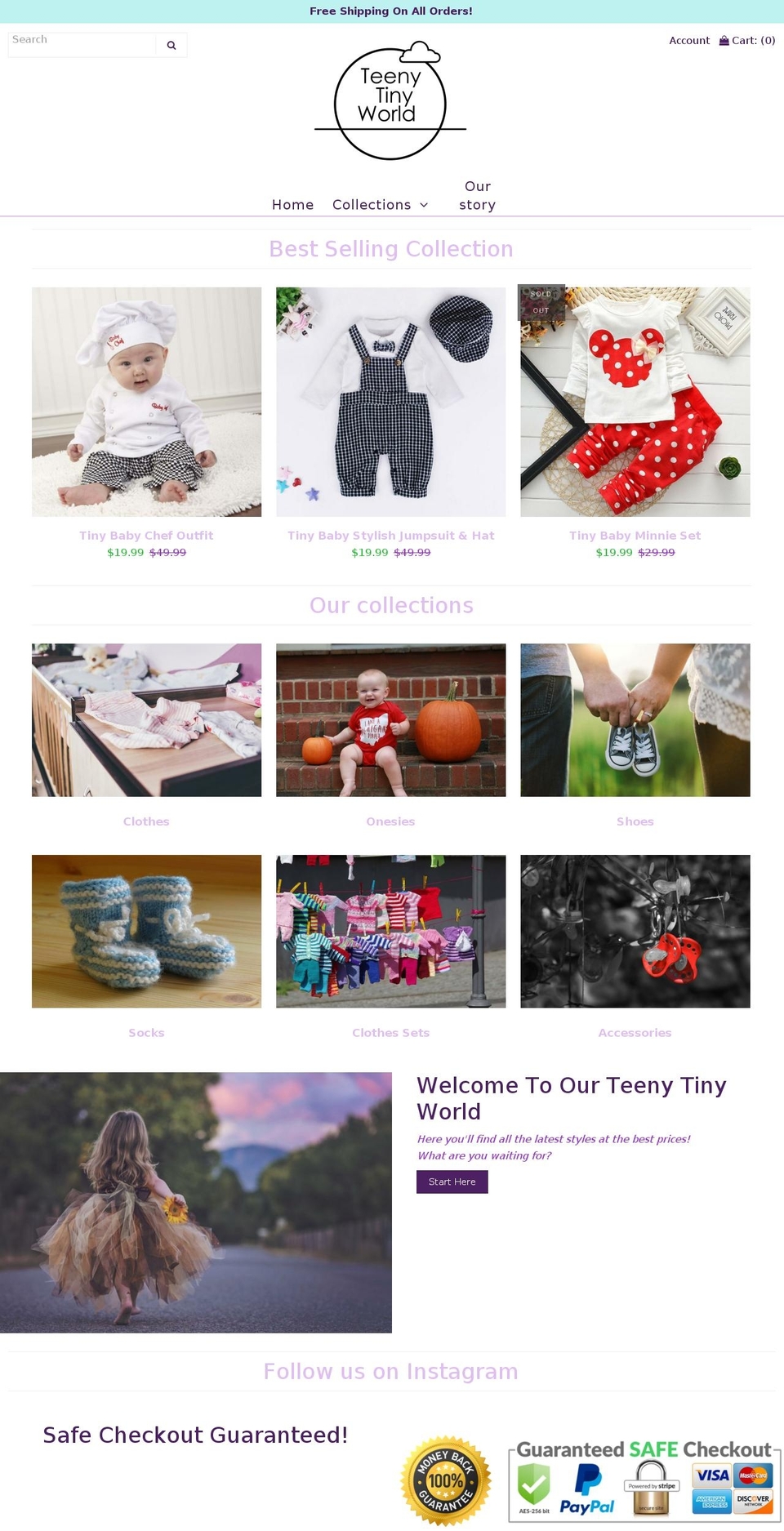 teenytinyworld.com — Shopify storefront screenshot