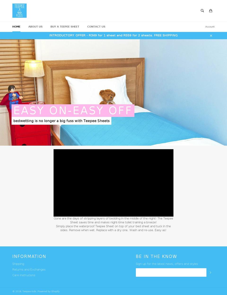 teepeekids.com — Shopify storefront screenshot