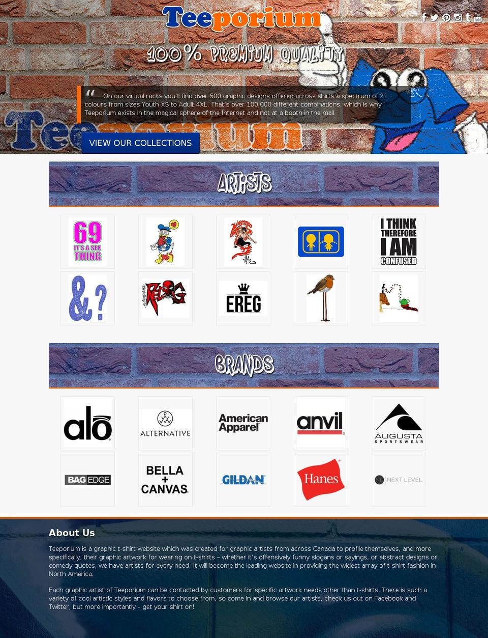 teeporium-test.myshopify.com shopify website screenshot