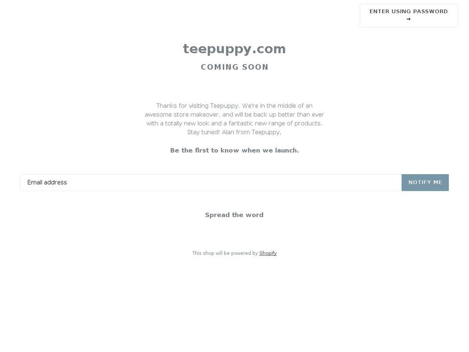 ecom-turbo-v2-6 Shopify theme site example teepuppy.com
