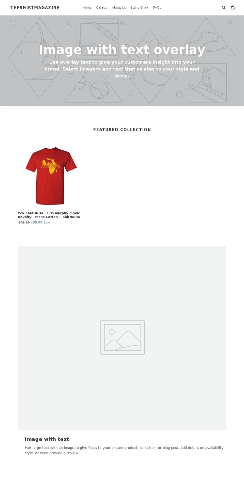 teeshirtmagazine.com — Shopify storefront screenshot