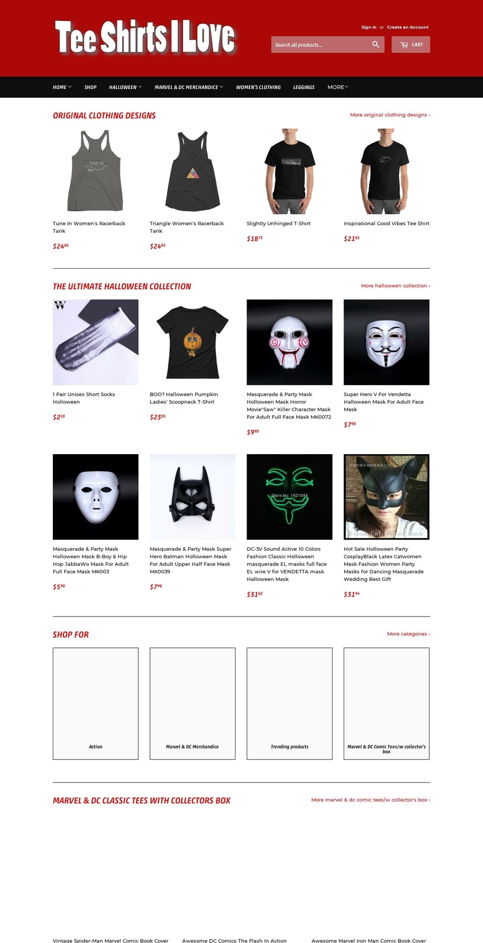 teeshirtsilove.com shopify website screenshot