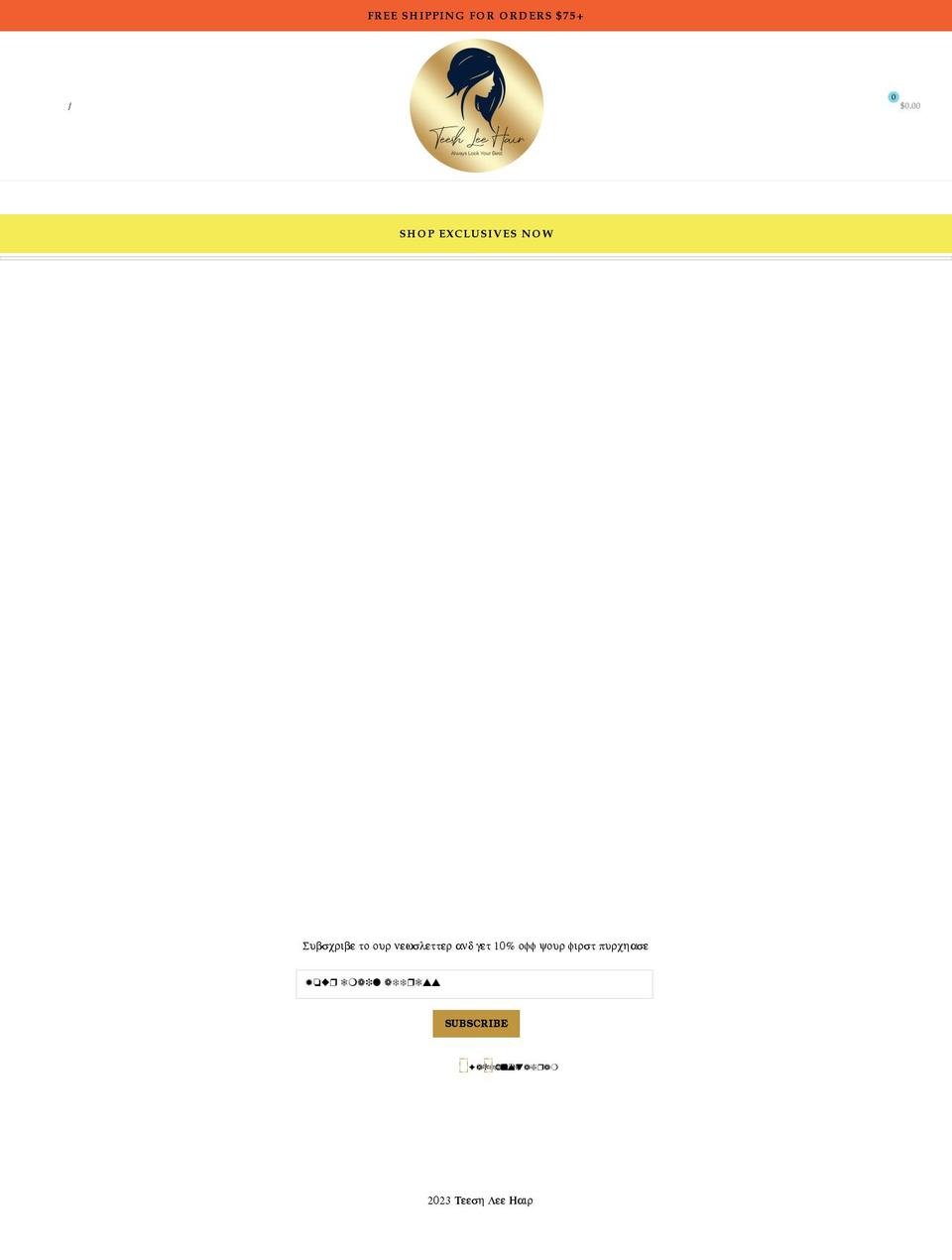 Wide anim v with Installments message Shopify theme site example teeshleehair.com