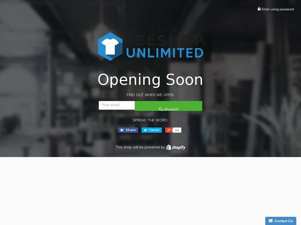 teeshopunlimited.com shopify website screenshot