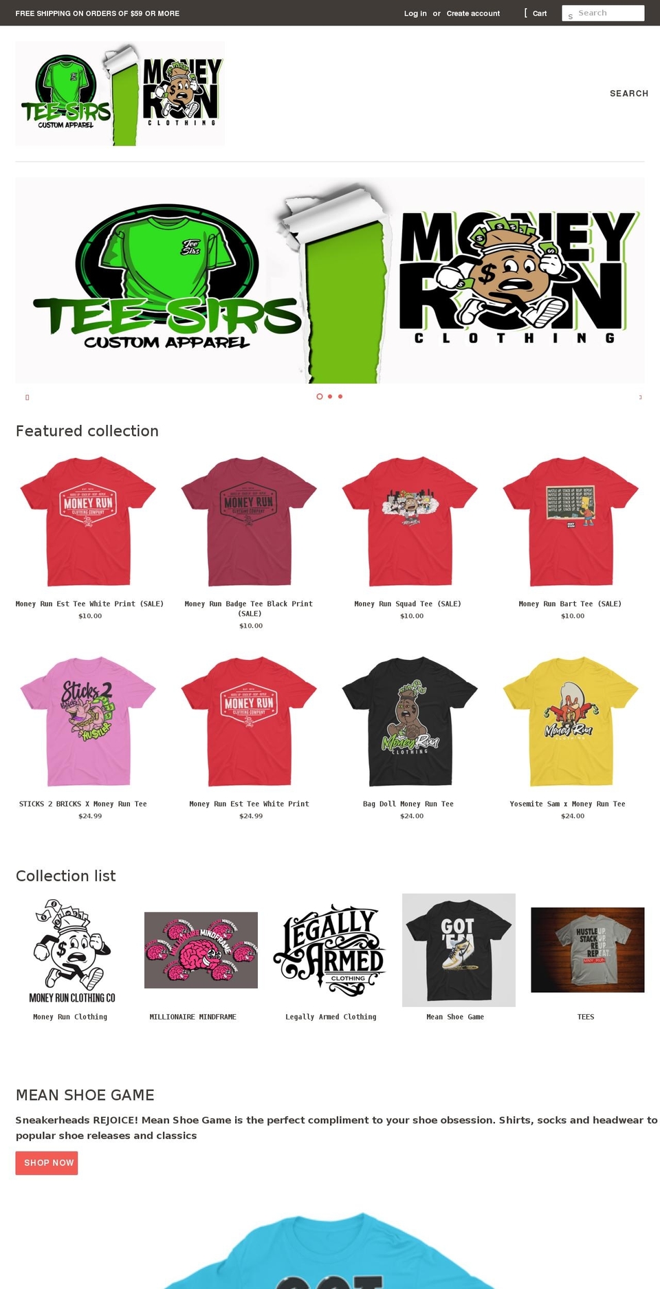 teesirs.com — Shopify storefront screenshot