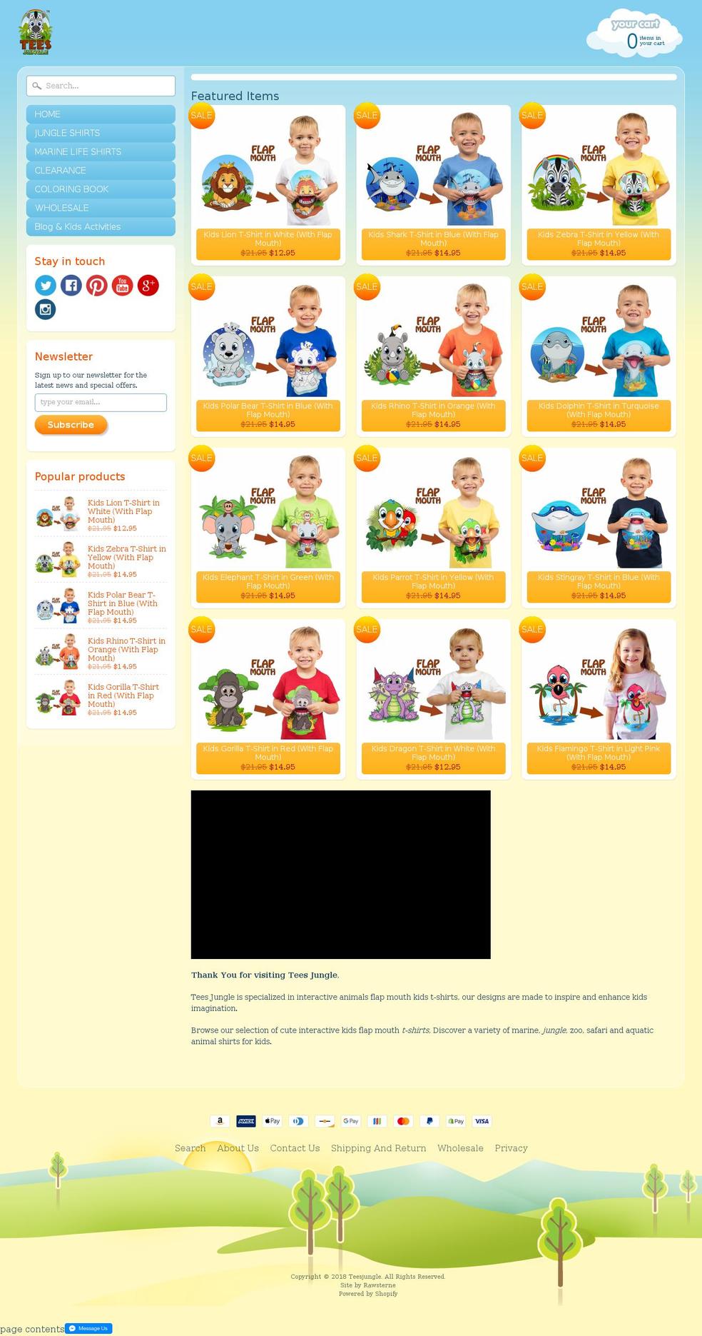 teesjungle.com shopify website screenshot