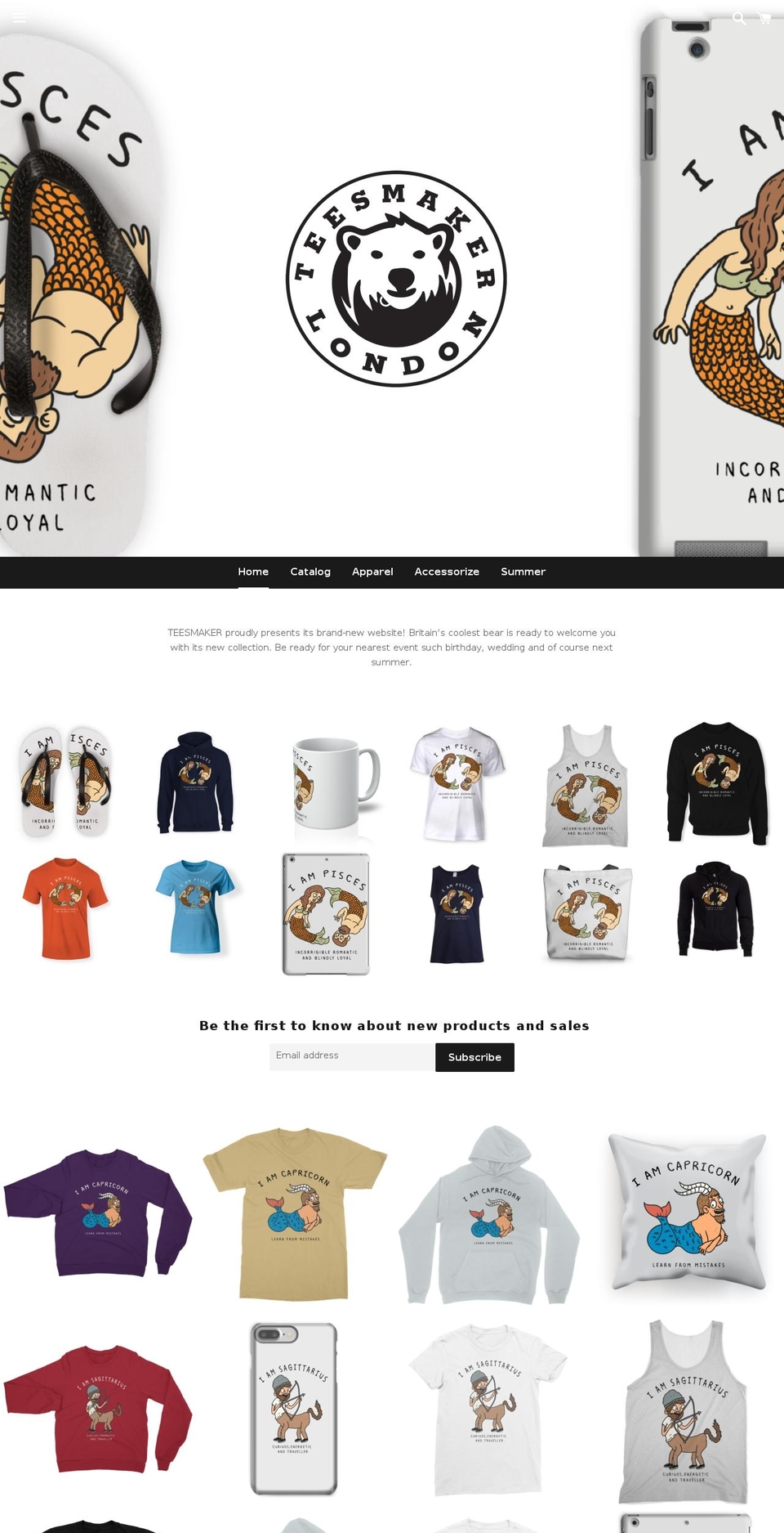 teesmaker.com shopify website screenshot