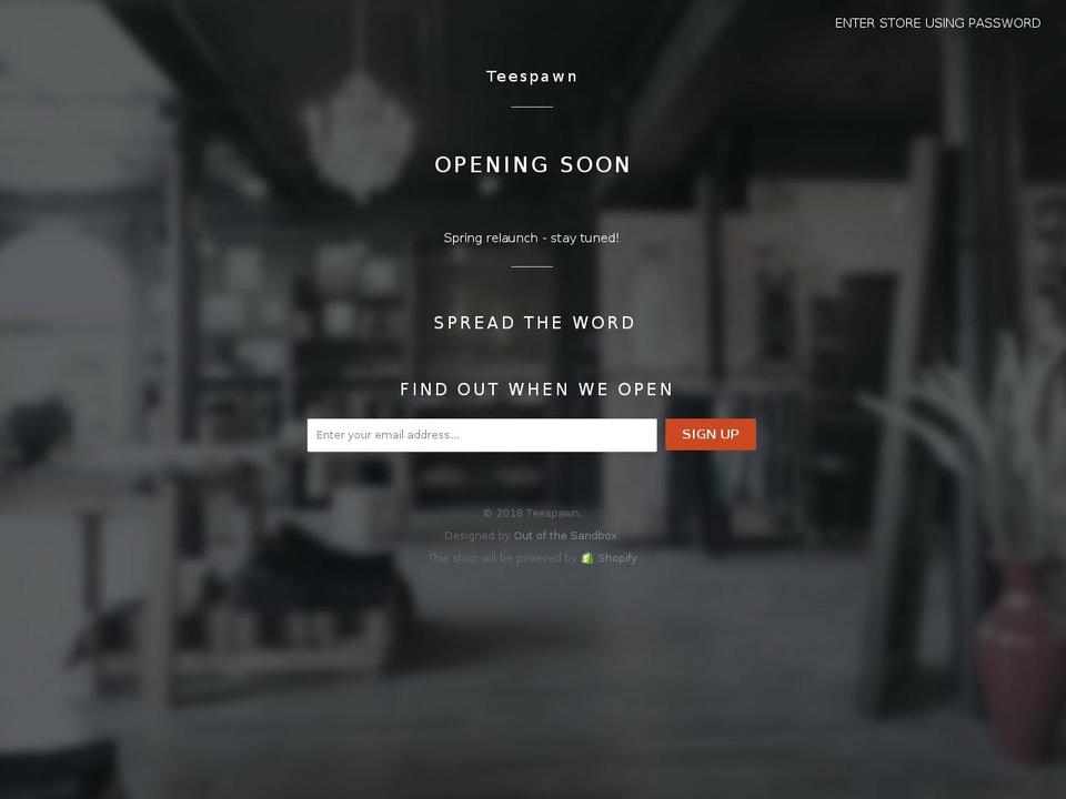 teespawn.com — Shopify storefront screenshot