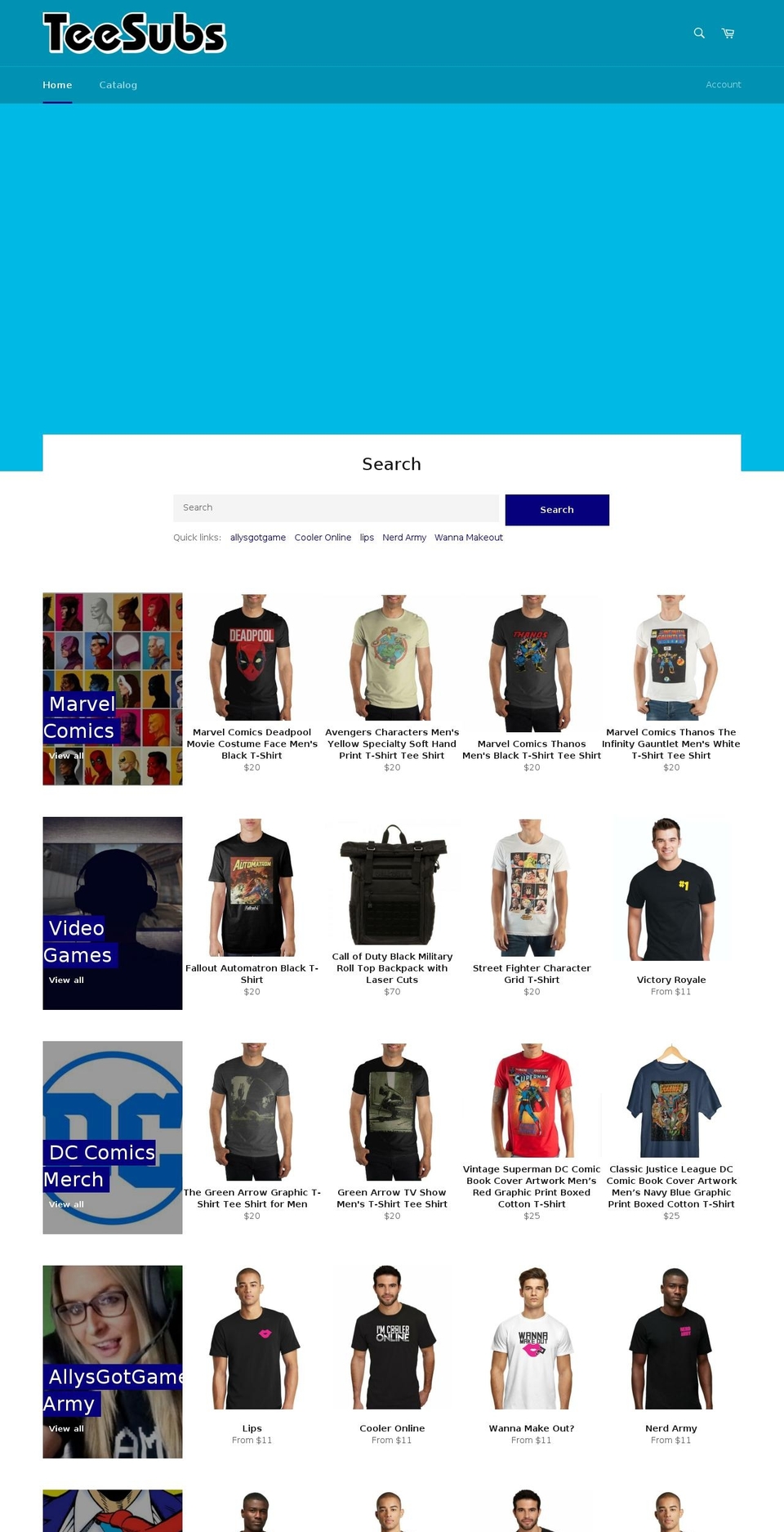 teesubs.net shopify website screenshot
