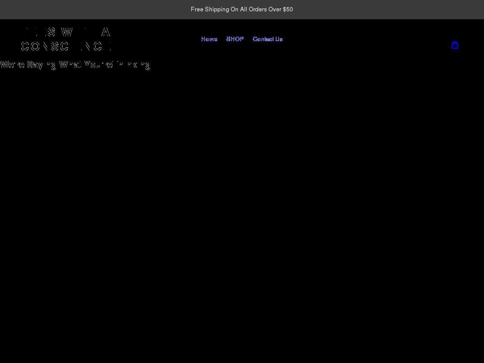 teeswithaconscience.com shopify website screenshot