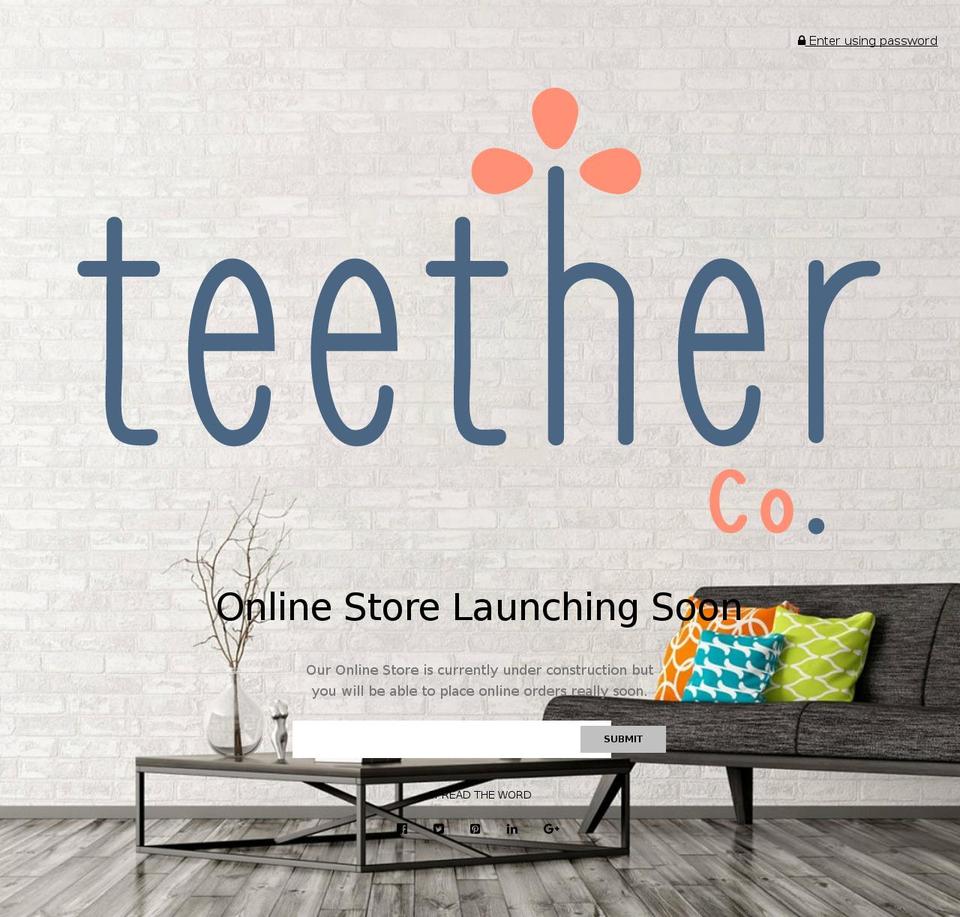 teether.com — Shopify storefront screenshot