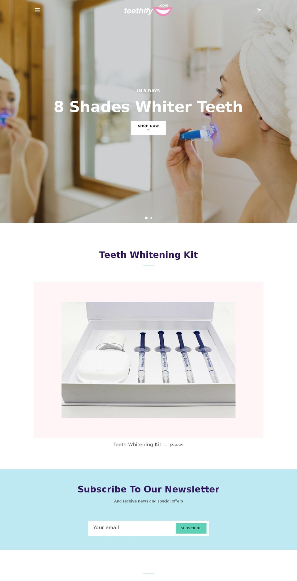 teethify.com shopify website screenshot