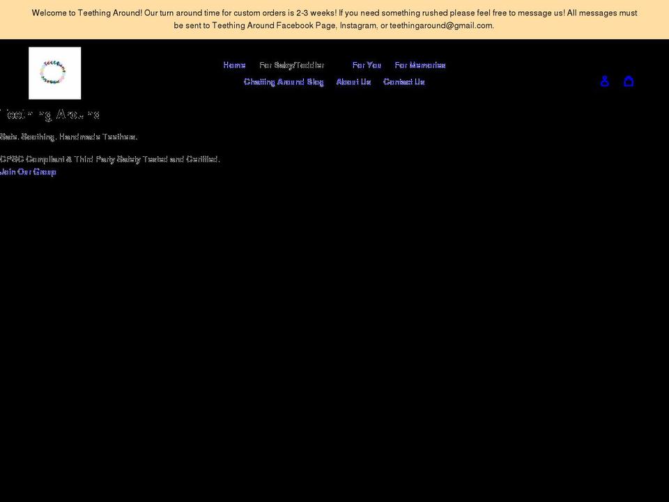 teethingaround.com shopify website screenshot