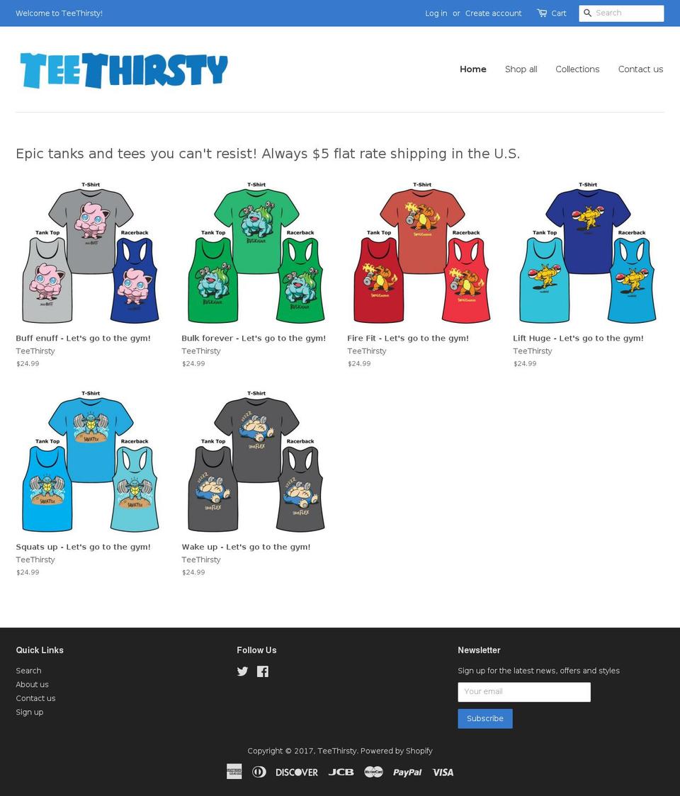 teethirsty.com shopify website screenshot