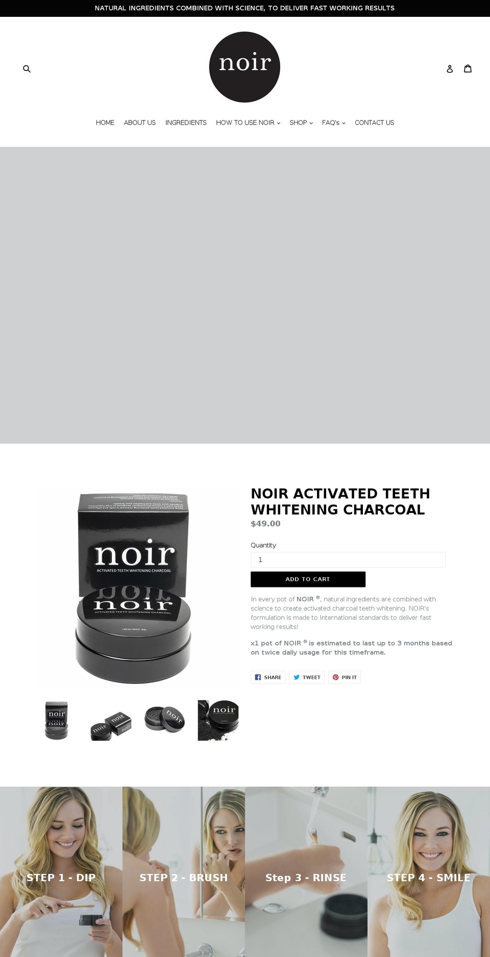 teethnoir.com — Shopify storefront screenshot