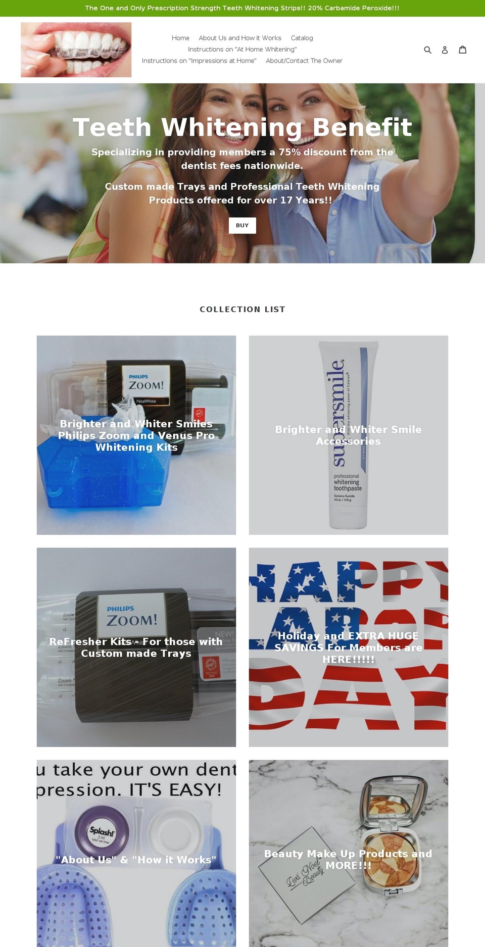 teethwhiteningbenefit.com shopify website screenshot