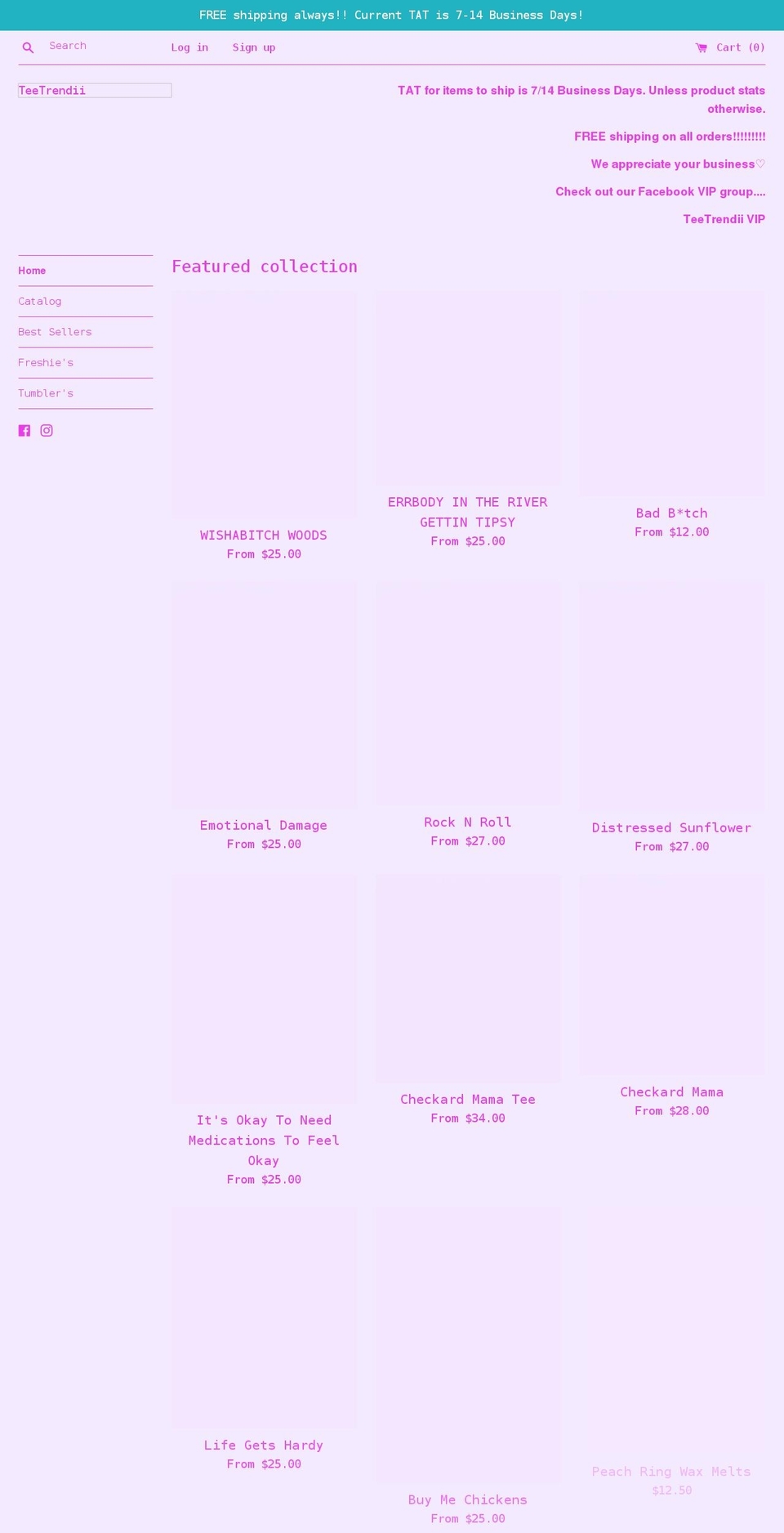 teetrendii.com shopify website screenshot