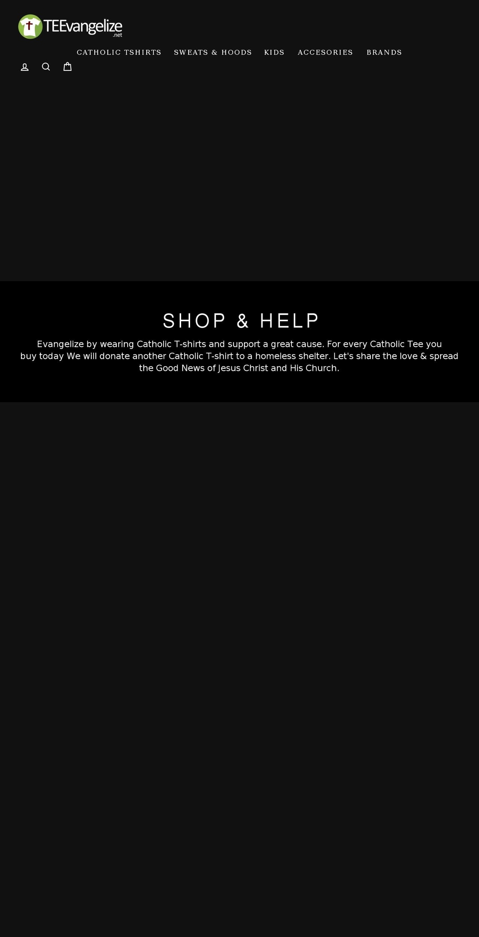 teevangelize.net shopify website screenshot